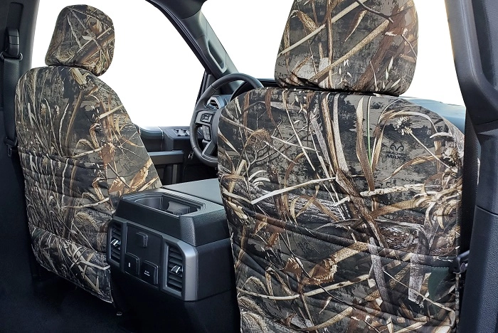 Camo Custom Seat Covers front buckets Ford F150