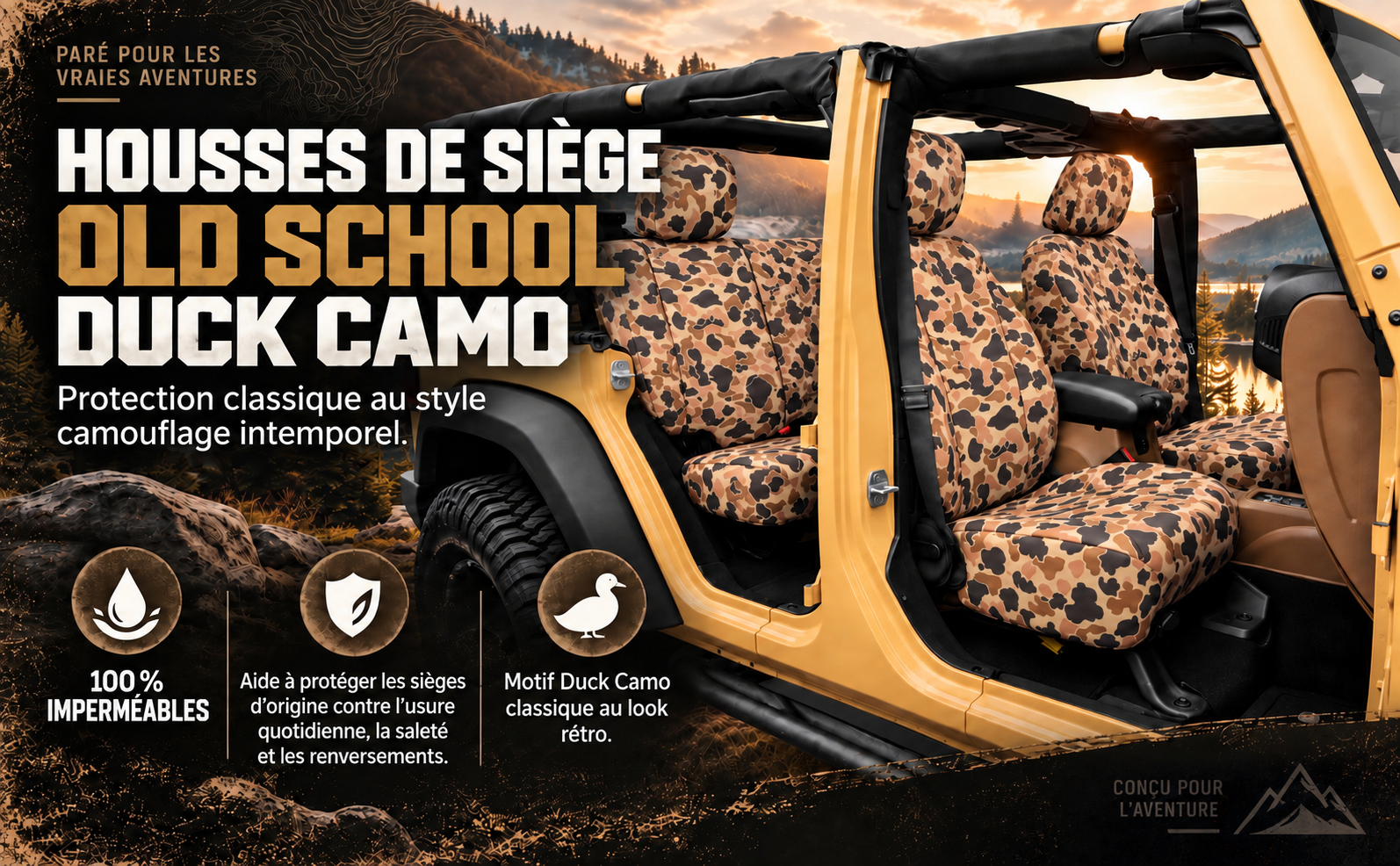Northwest seat covers Old School Duck Camo