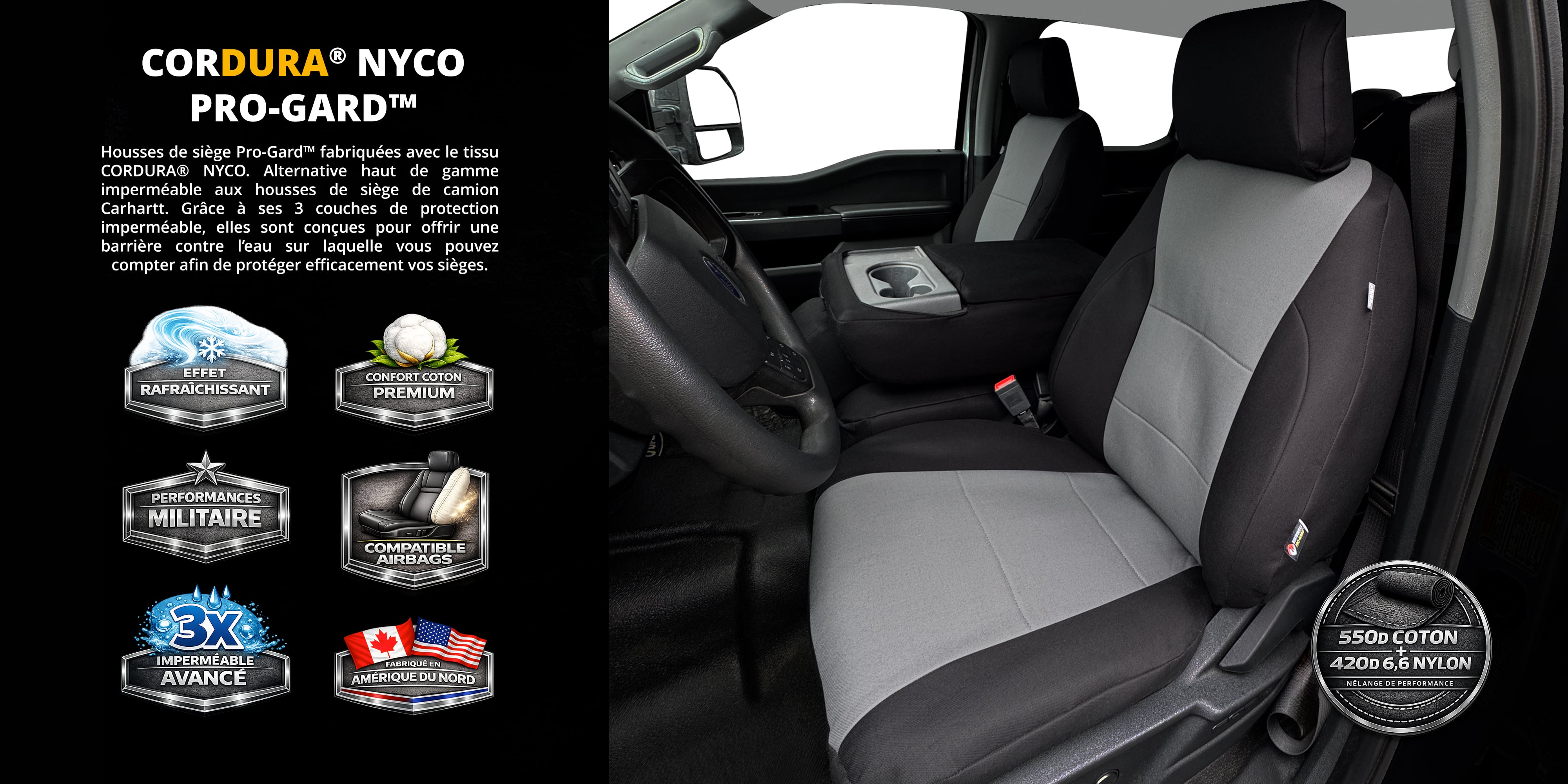 Northwest Cordura Progard Seat 
            Covers features