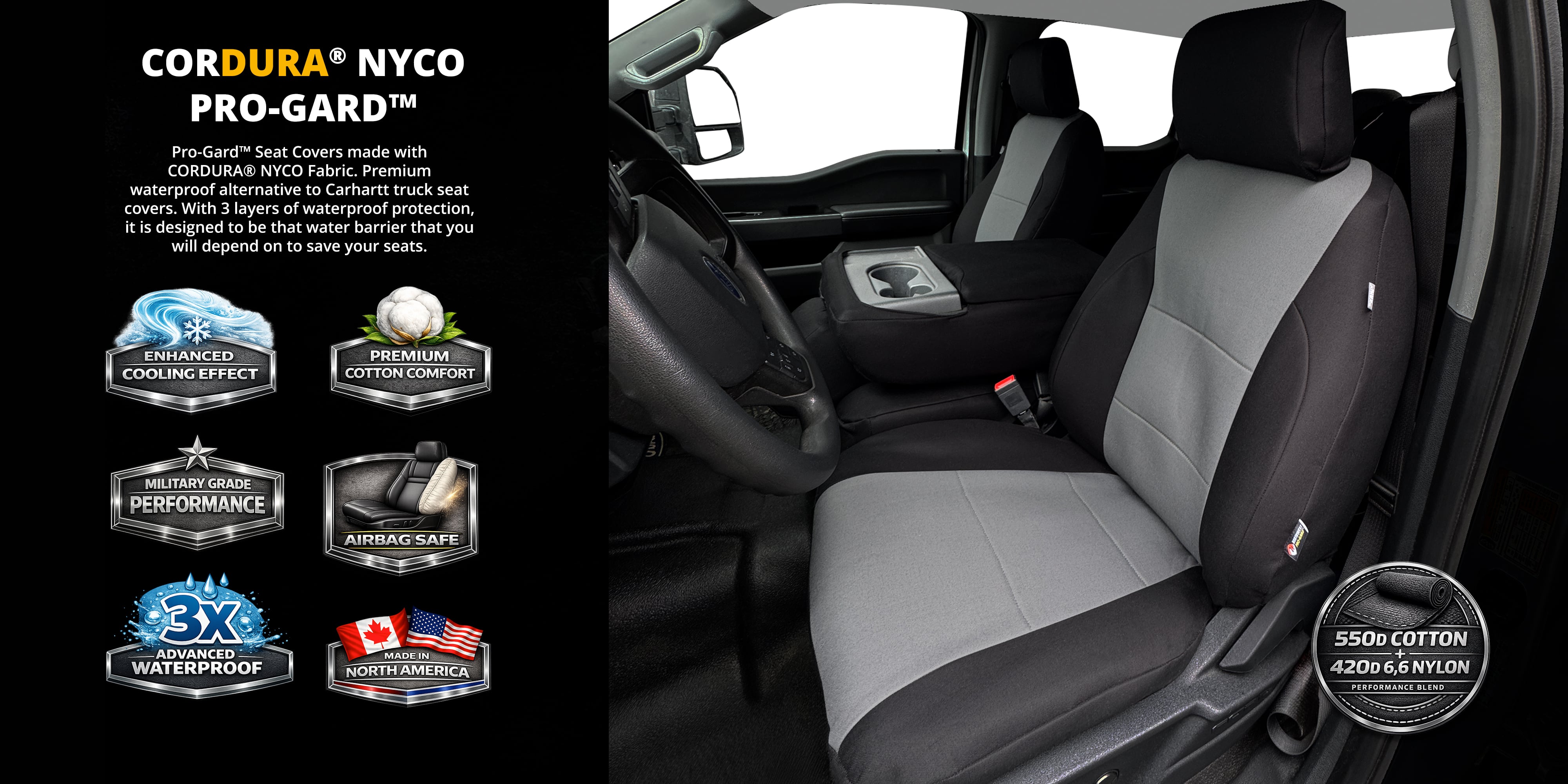 Northwest Cordura Progard Seat 
            Covers features