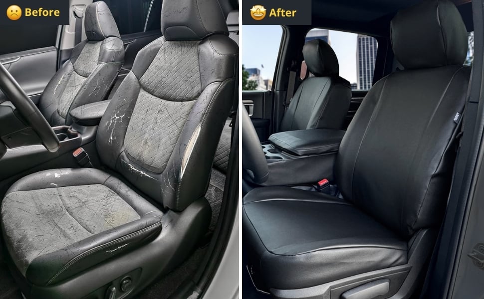Vinyl Northwest Seat Covers before and after
