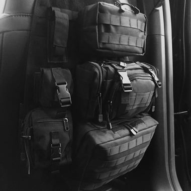 WYNEX Tactical Car Seat Back Organizer mit Gun Rack, Upgrade